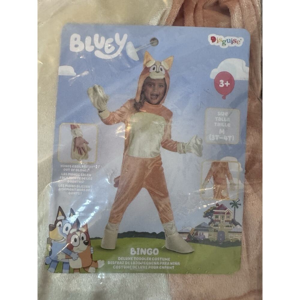 Bluey Bingo Halloween Costume By Disguise New In Bag Size 3T/4T NWT